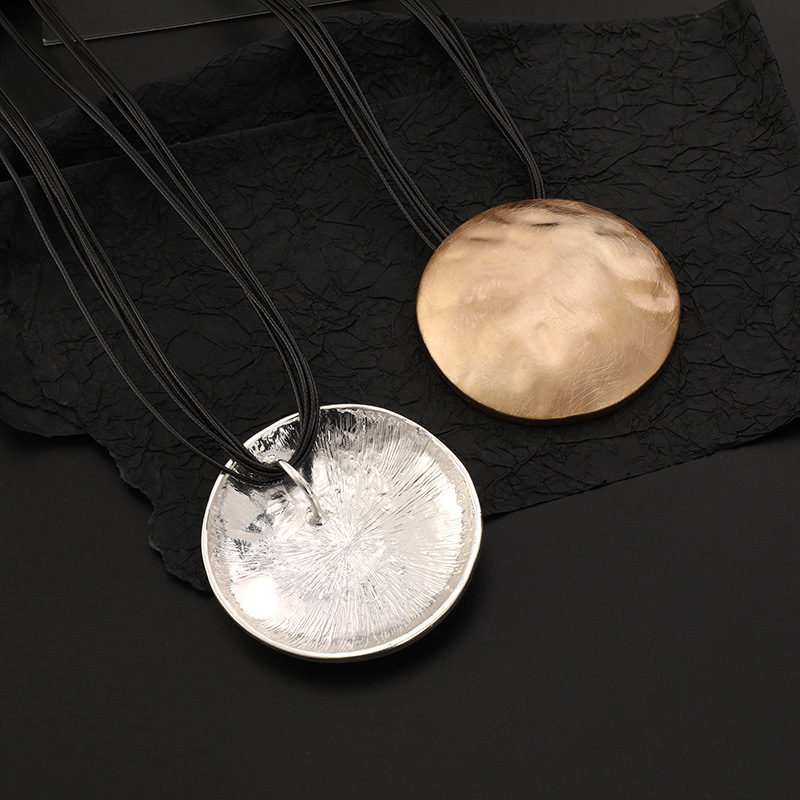 亚马逊跨境专供新款项链欧美复古大圆形高级毛衣链女士长项链批发详情10