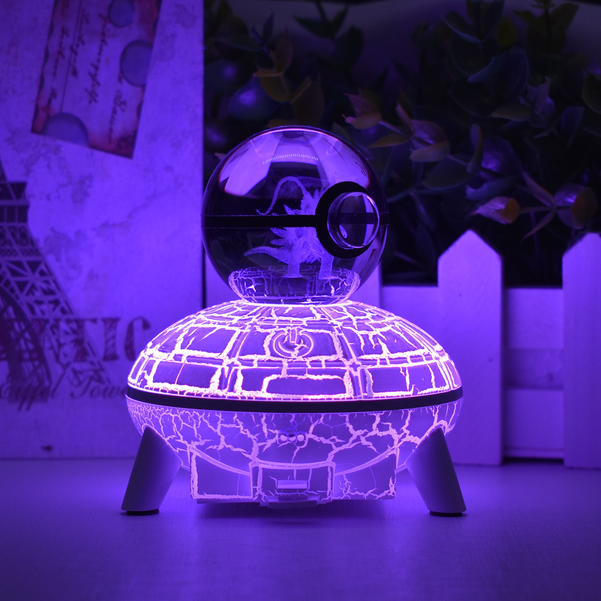 外贸Pokemon精灵宝贝Koraidon故勒顿K9水晶球UFO3D小夜灯多彩底座详情12