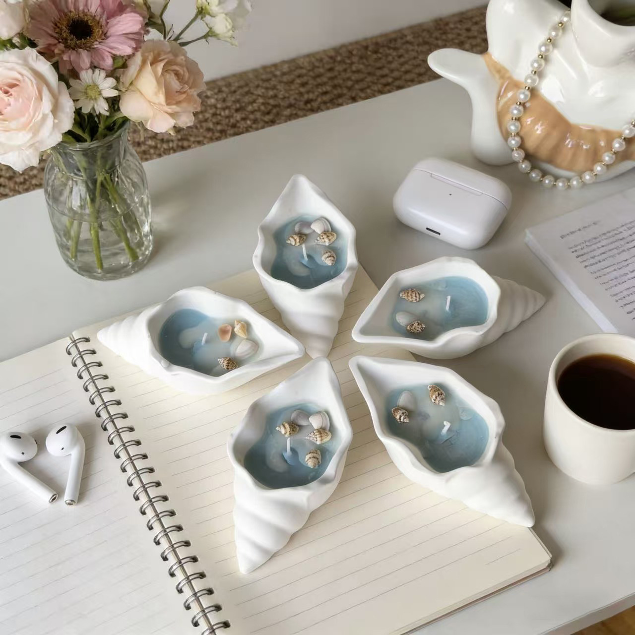 植物蜡海螺香薰蜡烛摆件 星辰大海海螺香薰蜡烛婚礼伴手礼装饰详情12