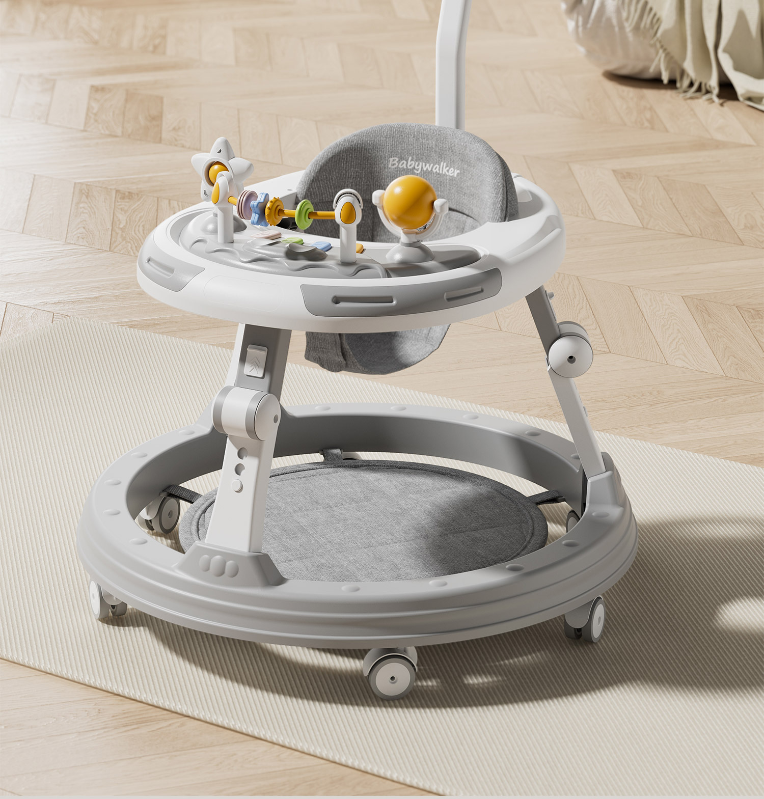 婴幼儿学步车助步车多功能儿童手推可折叠高低调四合一婴儿学步车详情3