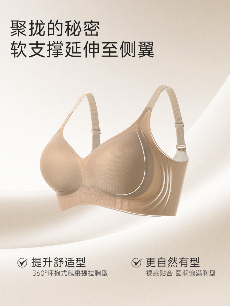 裸感普拉提无痕内衣女士软支撑小胸聚拢显大侧收副乳防下垂服装模特展示道具详情11