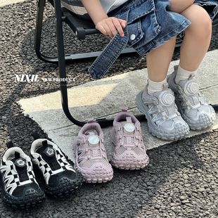 2025年夏季新款儿童老爹鞋时尚旋转扣童鞋单网透气男女童运动跑鞋详情8