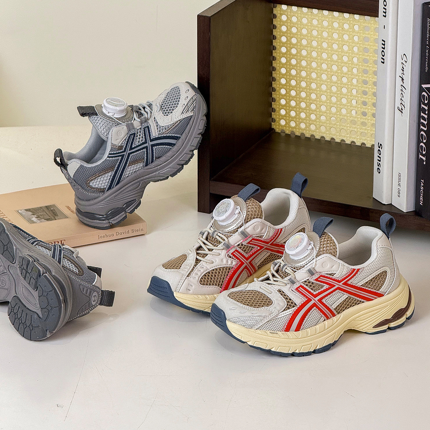 2025年夏季新款儿童老爹鞋时尚旋转扣童鞋单网透气男女童运动跑鞋详情38