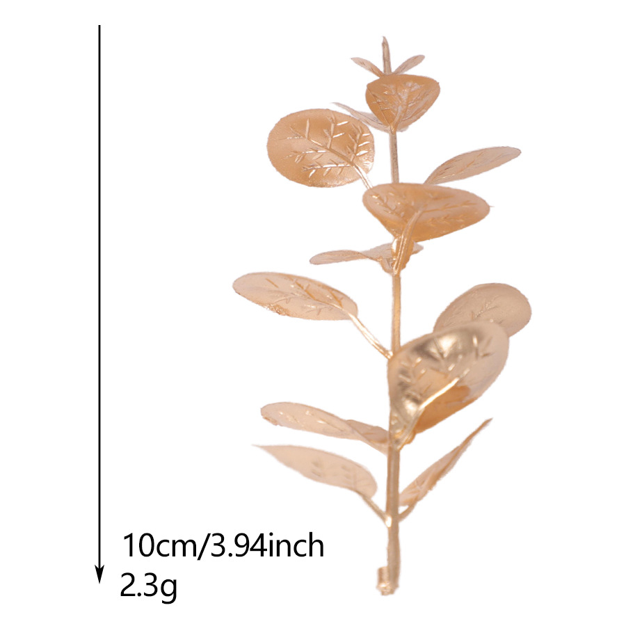 复古植物配件仿真金色叶子手工插花配件节日装饰仿真花跨境代发详情32