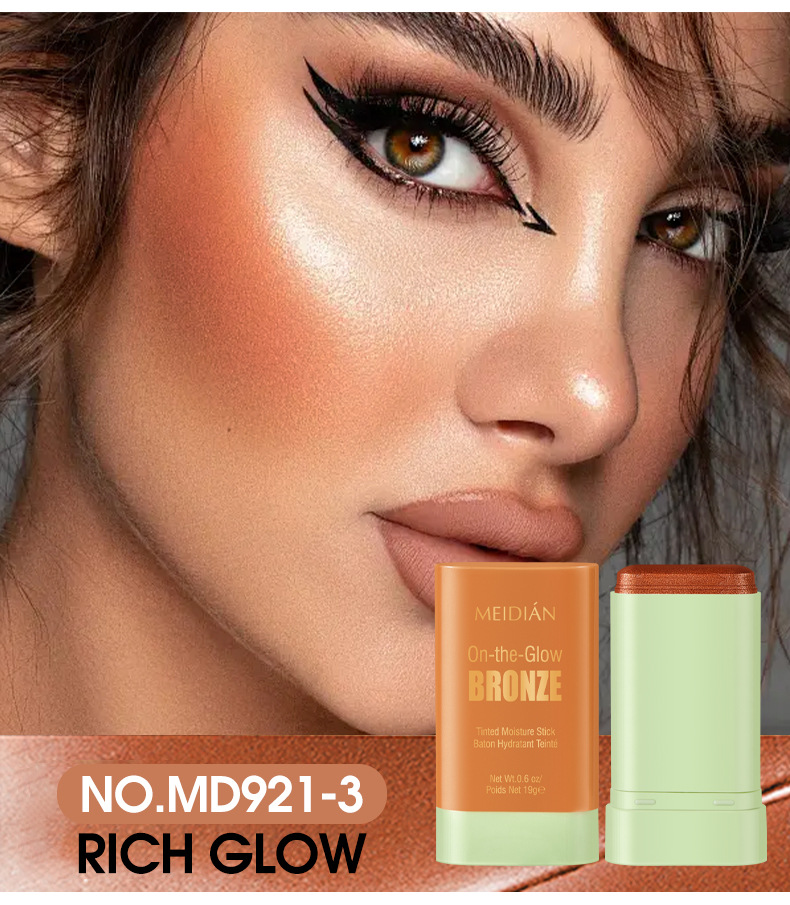 【 Cross-border Exclusive 】MEIDIAN Blush Sticks, Facial Makeup, Highlighter Contouring, Swelling Blush wholesale pic 11