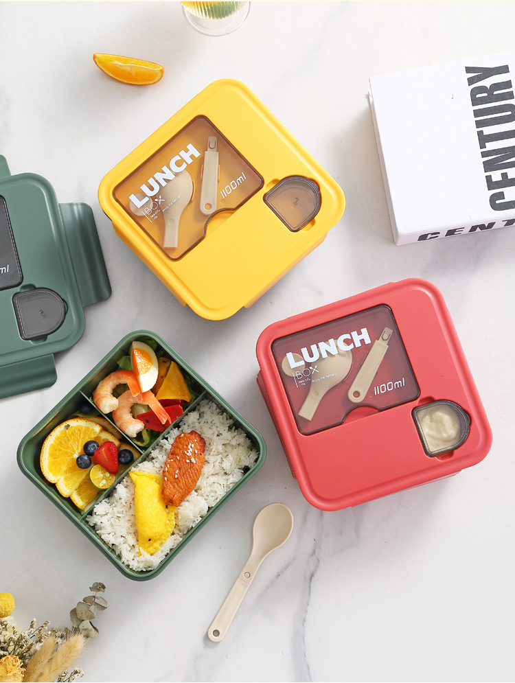 跨境便携酱料盒食品级耐高温学生饭盒可进微波炉上班族减脂餐礼品详情16
