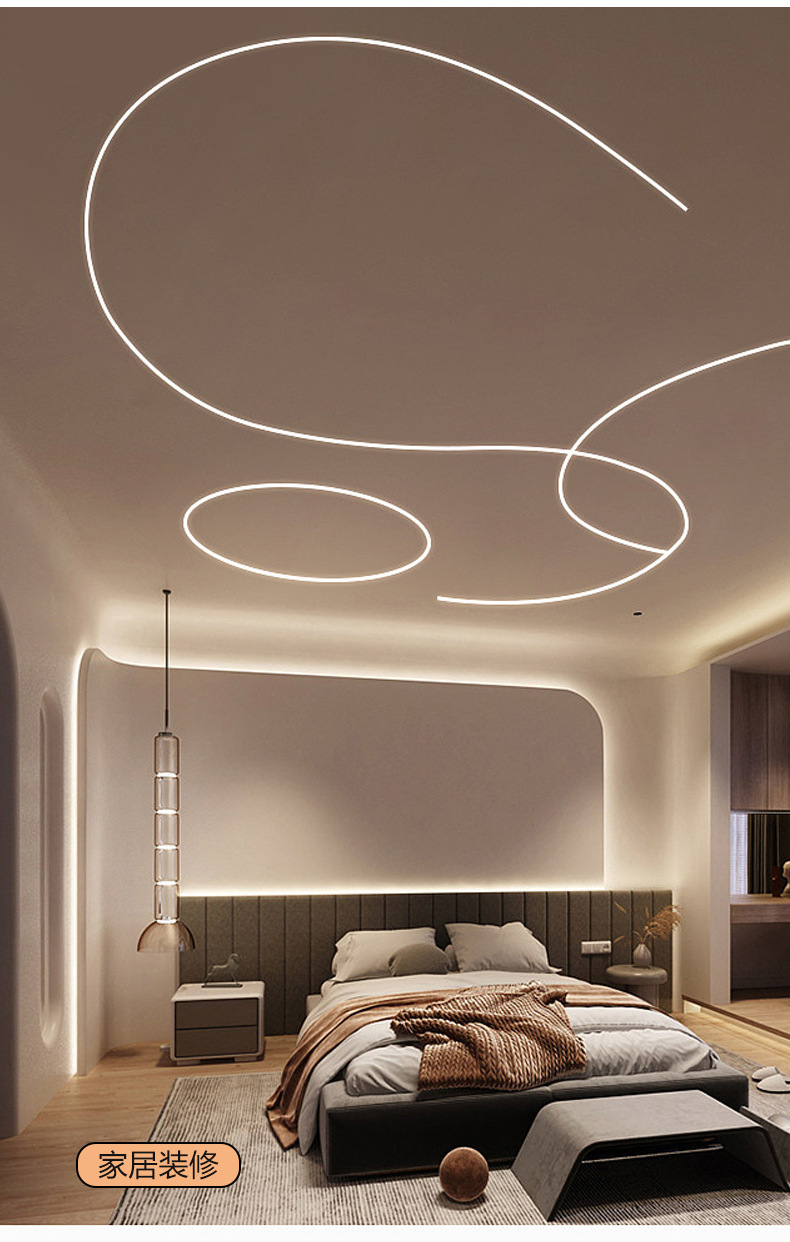 Outdoor waterproof led light strip, 220v high-voltage five-row 320 beads, exterior wall special home decoration project outdoor light strip pic 13