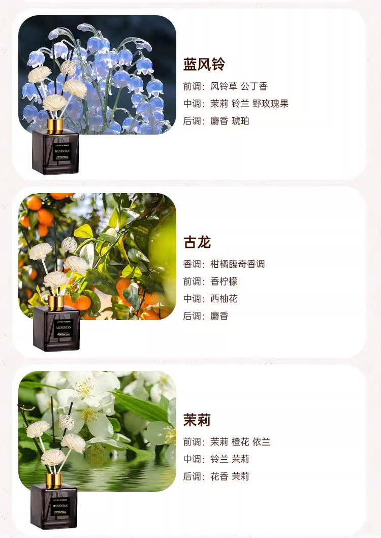 栀子花香薰精油酒店卧室女生香水香氛室内家用持久卫生间无火芳香详情11