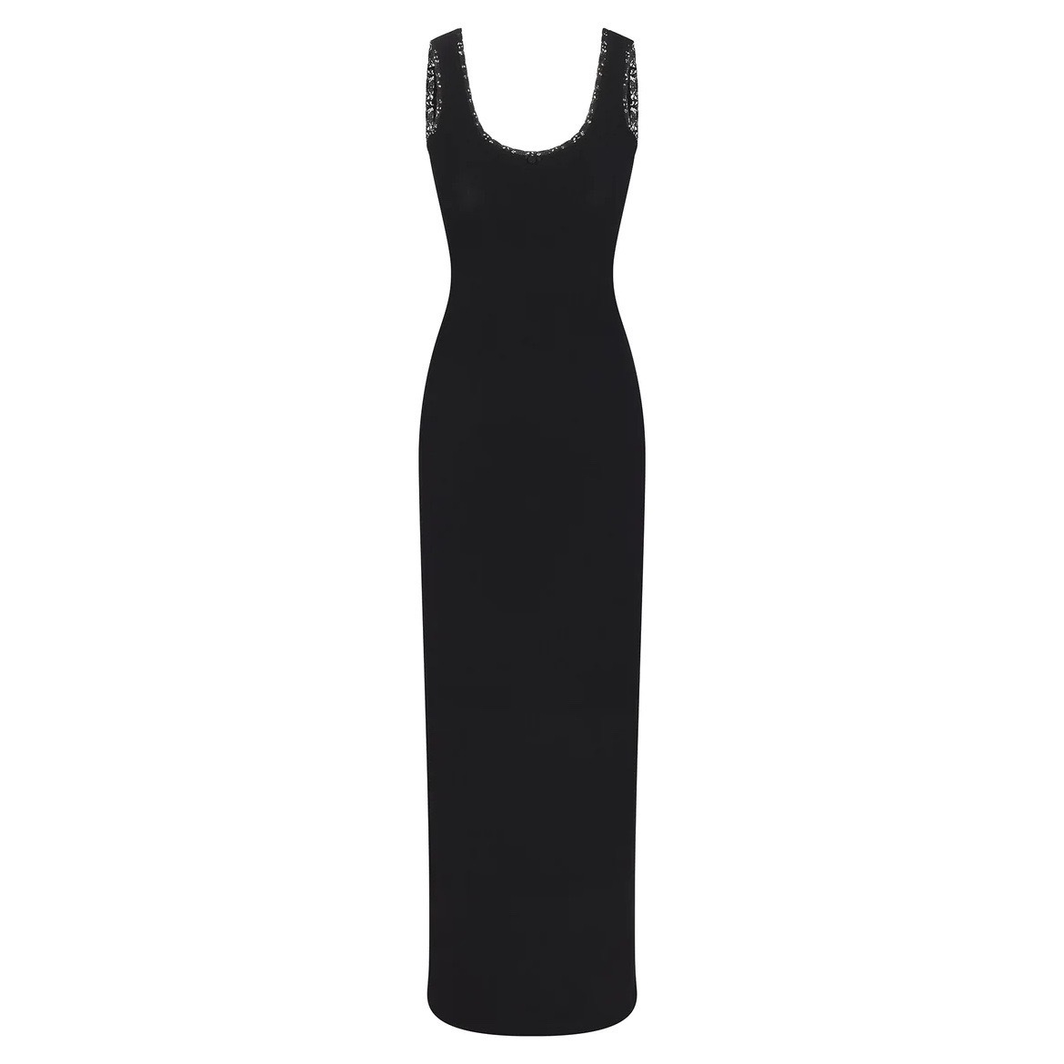 SKIMS卡戴珊SOFTLOUNGE蕾丝碎花弹力连衣裙螺纹大露背吊带长裙详情5