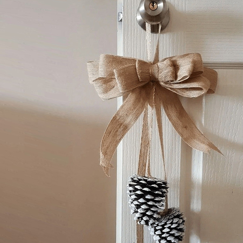 黄麻织带鱼丝麻绳渔线DIY手工仿粗亚麻布卷圣诞家居装饰编织原色纺织辅料详情4