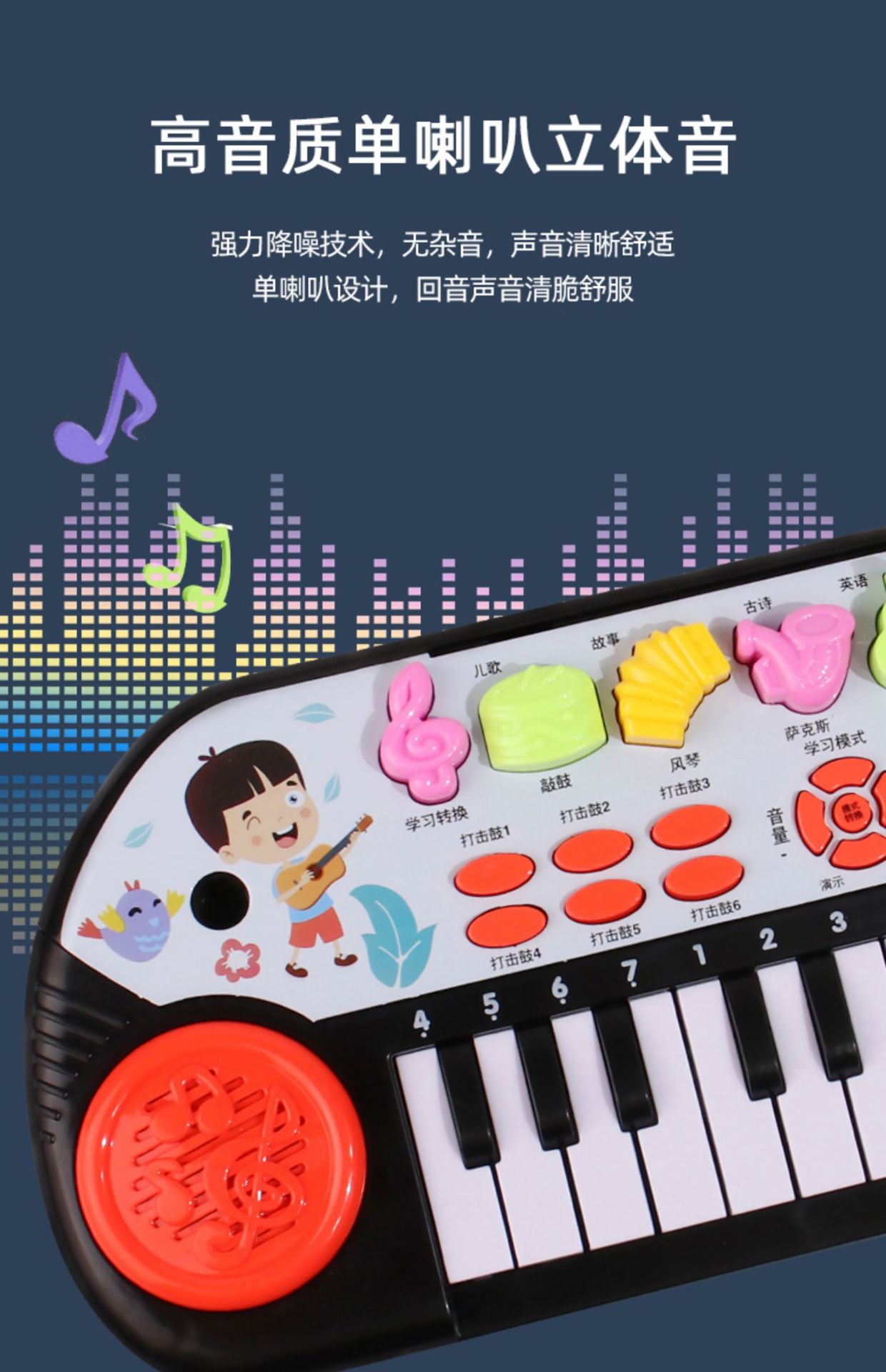 初学者可弹奏钢琴宝宝益智2男女孩生日礼物5儿童电子琴玩具3一6岁详情5