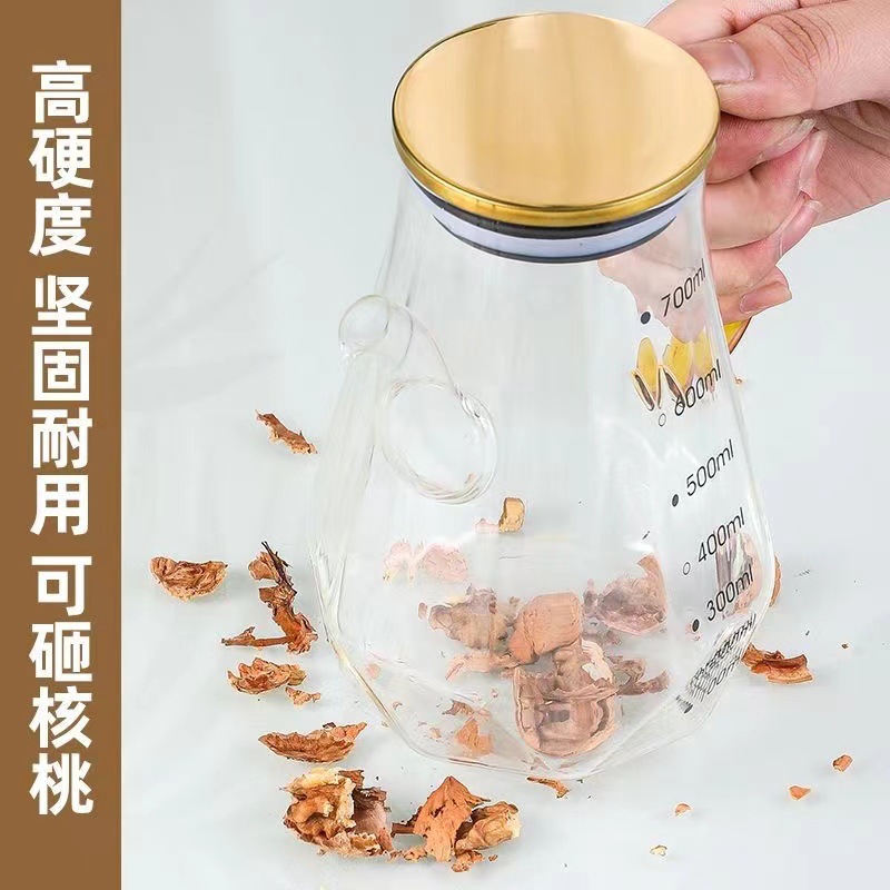 钻石油壶大容量高硼硅油壶防漏玻璃油瓶家用厨房装调料酱油醋油罐详情2
