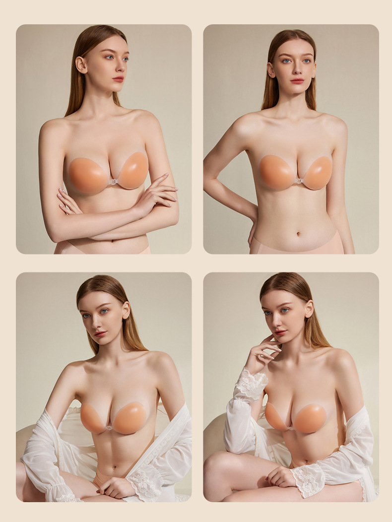 Silicone bra gathering, thickened upper support, transparent silicone chest patch, wedding dress without shoulder straps, invisible bra cover, breast patch manufacturer pic 13