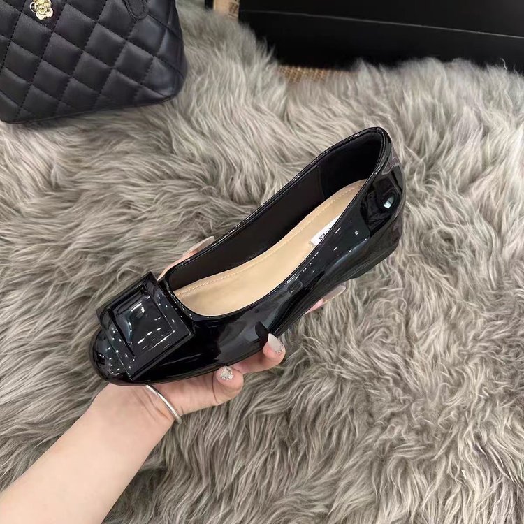 小个子增高裸色方扣浅口单鞋女2025春季新款法式圆头时尚皮鞋详情5