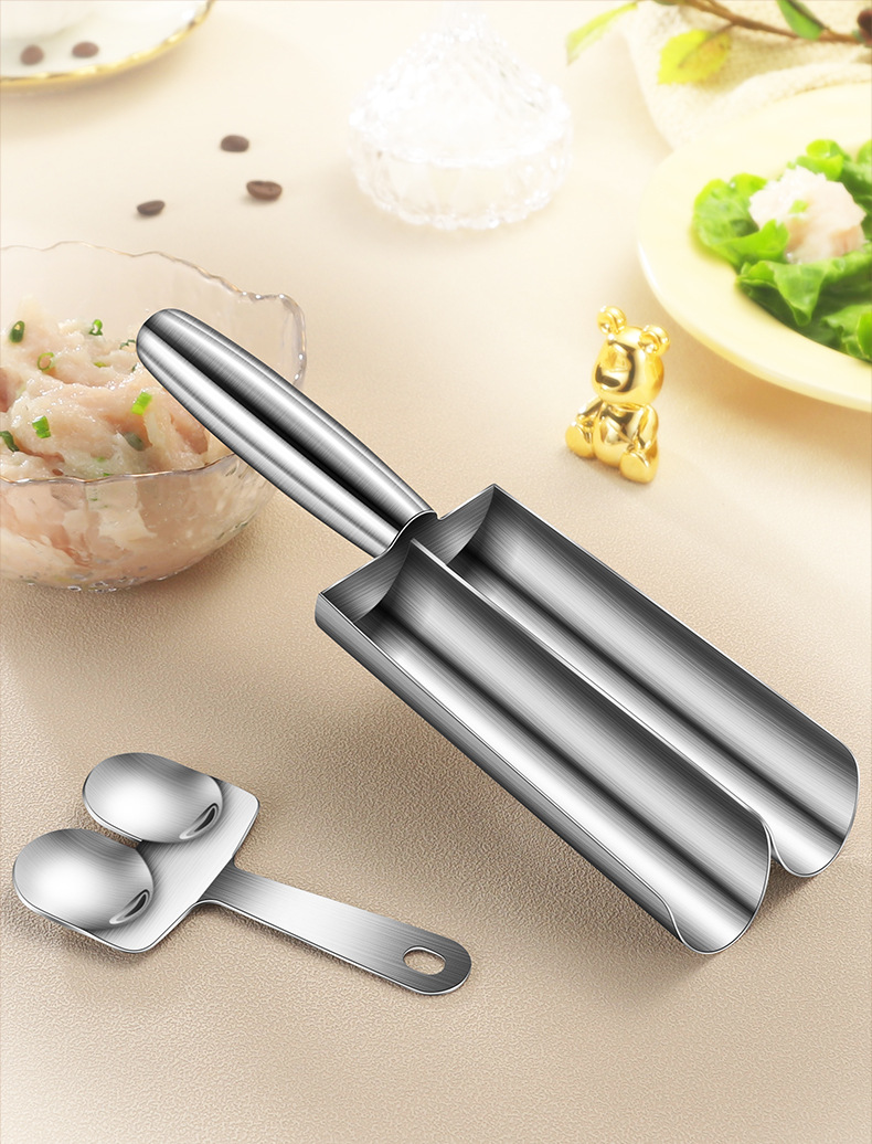 304 stainless steel meatball maker, a household tool for making fish balls, shrimp paste molds, rice balls and meat fillings, a perfect scooping tool pic 5
