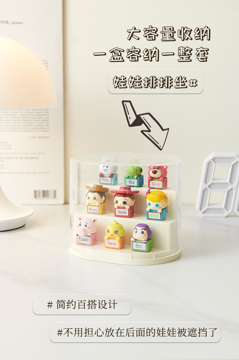 The display box, the cute grain blind box, can be stacked with dust-proof dolls, the Lego display stand, and the transparent bubble Matte figurine storage box pic 9