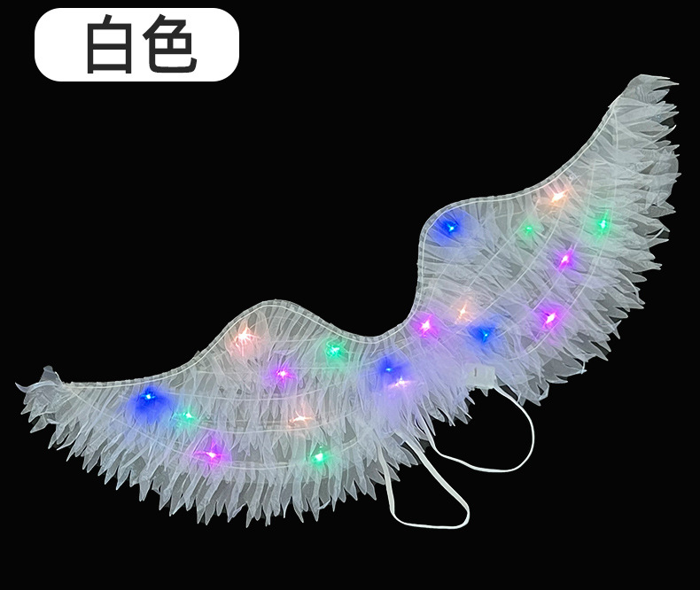 天使翅膀背饰挂饰批发儿童表演装扮翅膀带灯网红发光圣诞节道具详情11