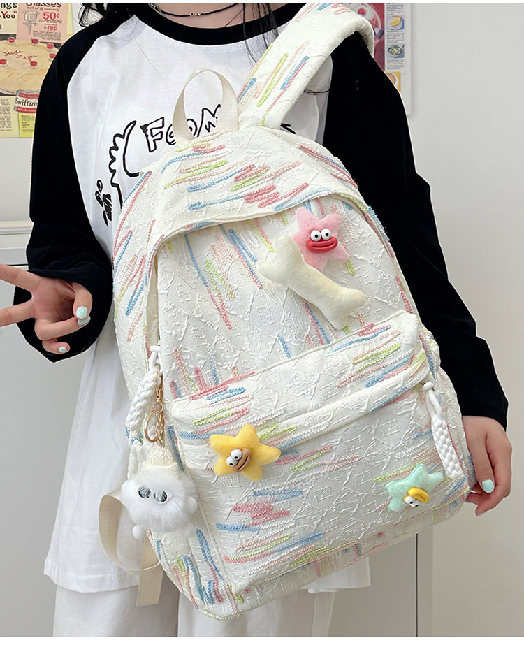 韩版书包高中生女高颜值可爱甜美背包女初中大学生电脑旅行双肩包详情9