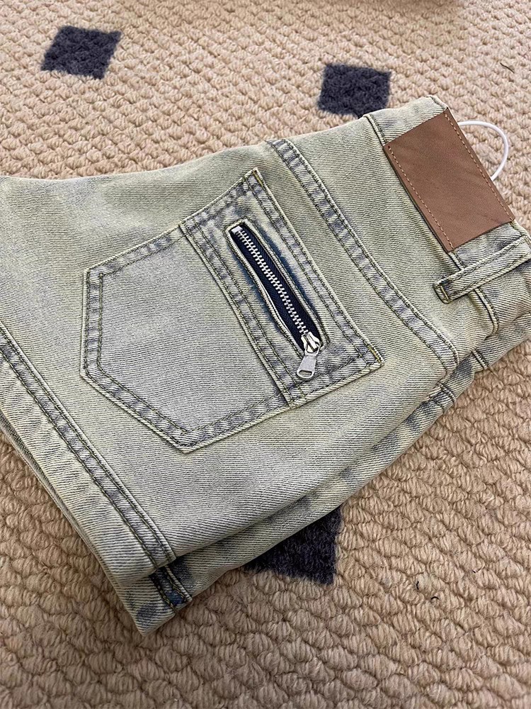 美式复古辣妹牛仔短裤女夏季薄款高腰弹力显瘦包臀a字超短热裤子详情3