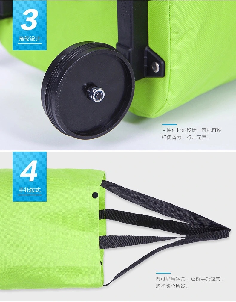 Wholesale towing bags, supermarket shopping carts, folding wheel bags, household hand-held portable towing carts, shopping bags pic 20