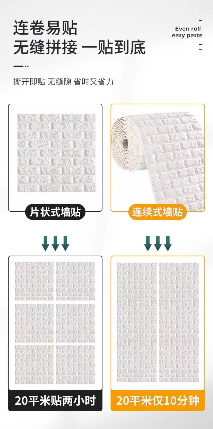 掉灰墙面贴纸防水防潮墙贴客厅卧室水泥墙毛坯房墙壁掉皮修补自粘详情10