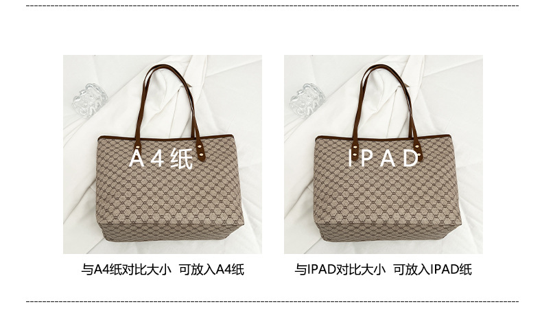A simple and fashionable large-capacity bag for women in 2025, a trendy six-year tote bag for women, a large-capacity single-shoulder bag for commuting pic 3