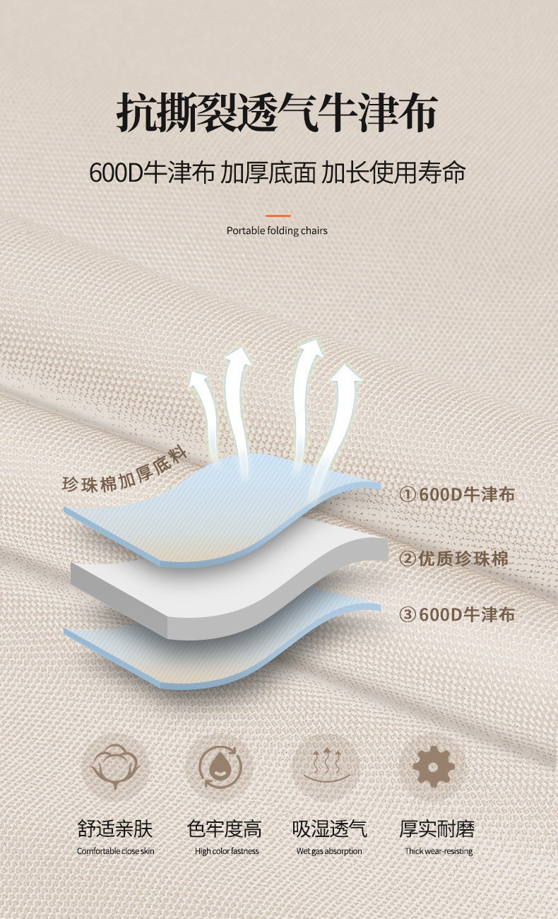 户外露营折叠克米特椅子月亮椅便携轻便户外椅钓鱼露营沙滩椅详情7