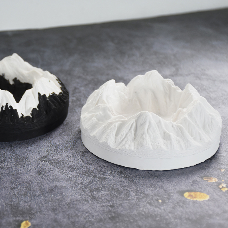 圆形冰山雪山硅胶模具仿真火山熔岩香薰石膏摆件滴胶磨具批发详情5