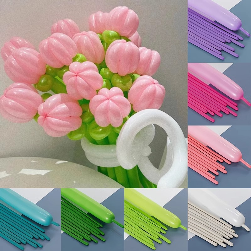 好润260长条花束金属珠光气球店庆烟花儿童生日夜市摆摊活动布置详情17