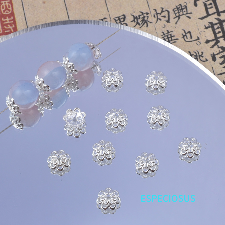 Hollowed-out carved alloy flower stands, diy jewelry accessories, metal flower spacers, earrings, bracelets, beaded materials, spacers pic 7