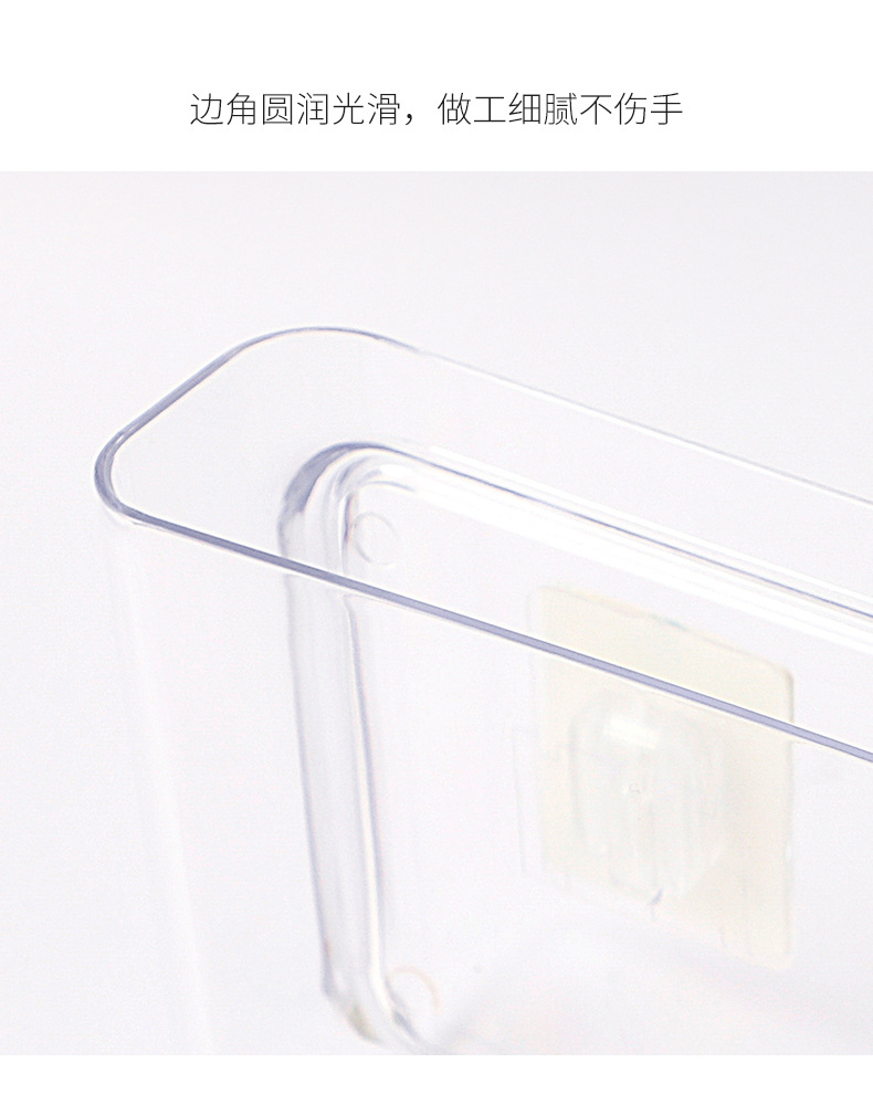 Wall-mounted storage rack without drilling holes, mobile phone storage box at the bedside of the dormitory, transparent storage rack for the dormitory, wall-mounted storage box pic 11