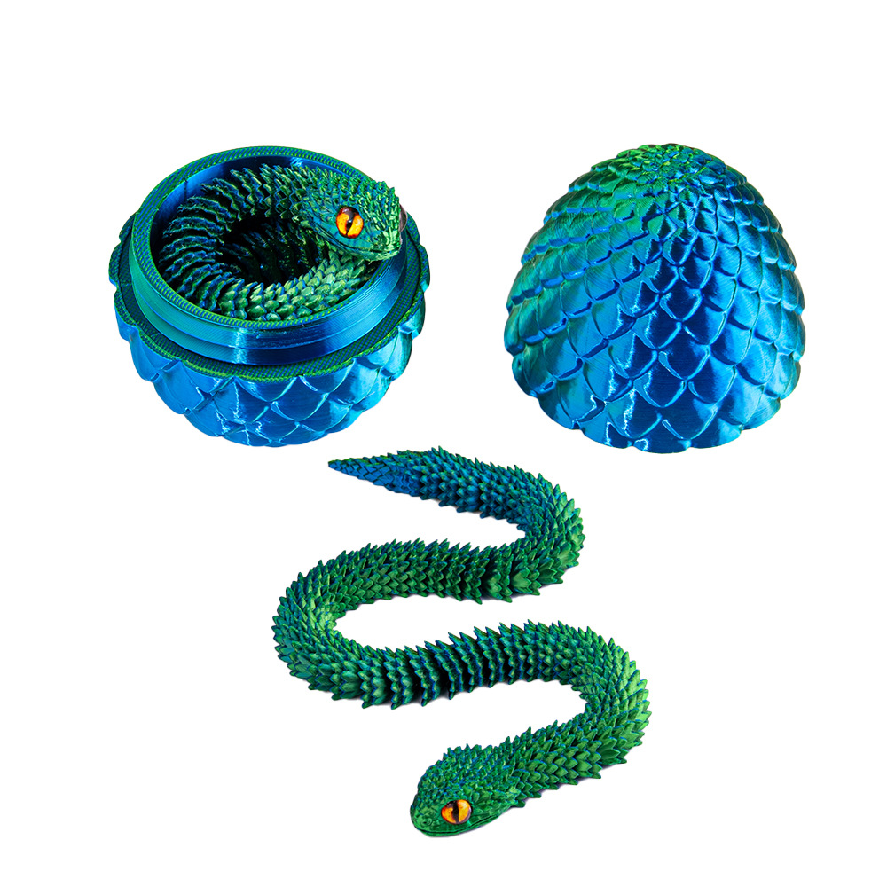 3d打印蛇蛋蝰蛇蛋龙蛋关节可活动摆件玩具模型详情7