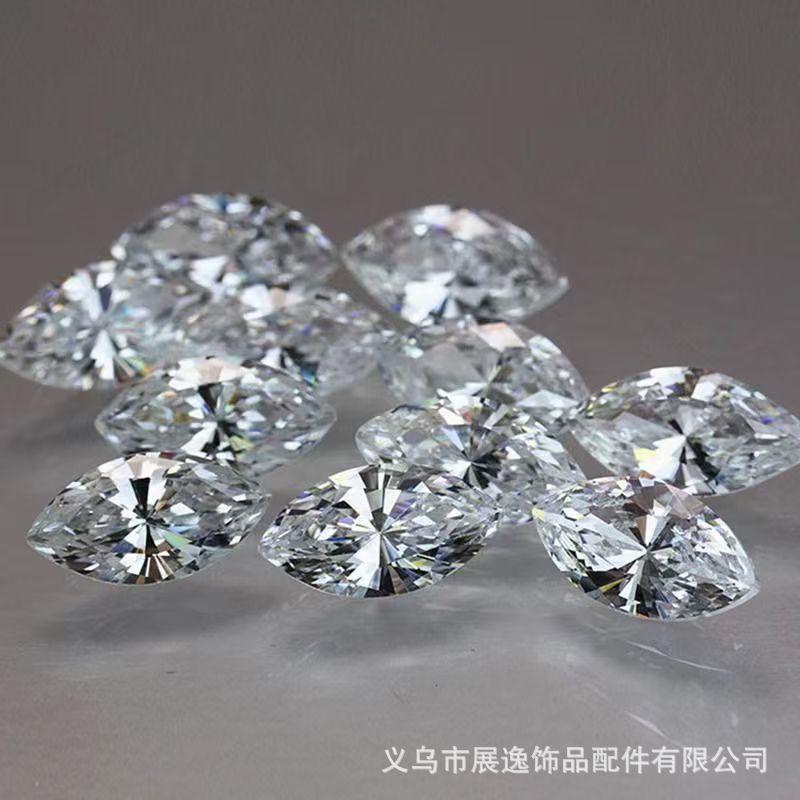 The new nail accessory is a dazzling white pointed-bottom zirconia solid color versatile nail accessory ring pic 5