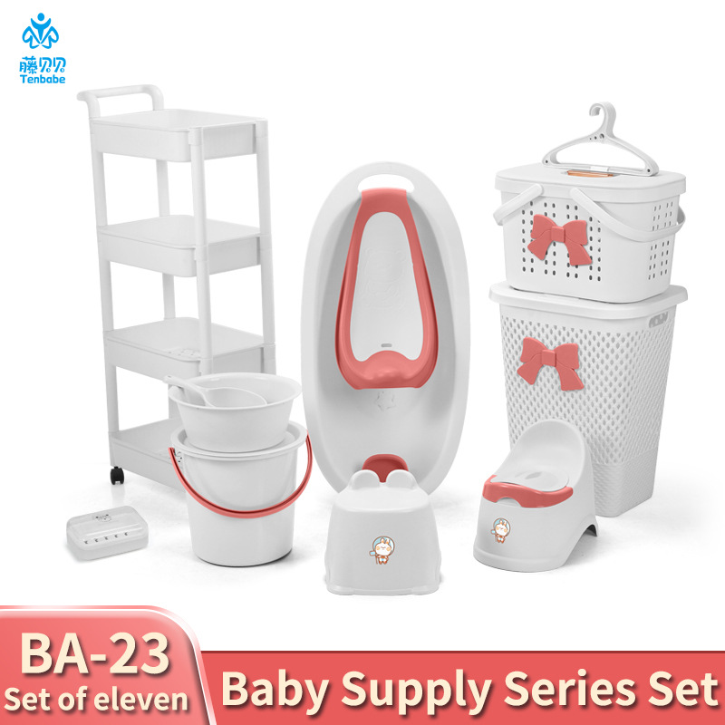 Combination set: Retractable bath rack, bathtub, baby Bath tub set, baby bath tub10pcs, Cross-border wholesale pic 5