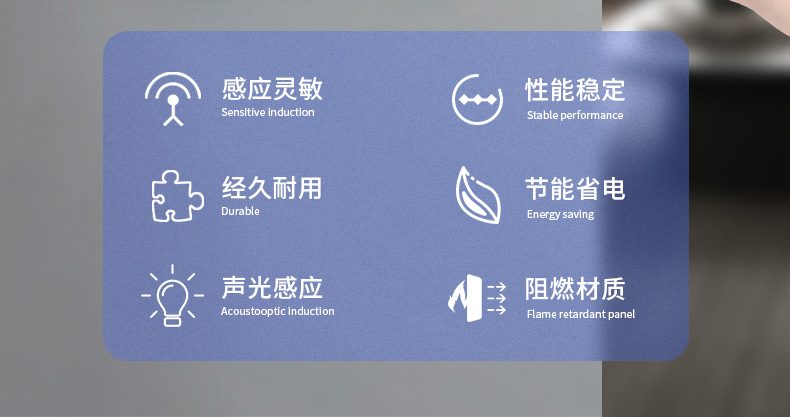 86-type concealed sound and light control two-wire delay corridor sensor sound control led light corridor household switch panel pic 2