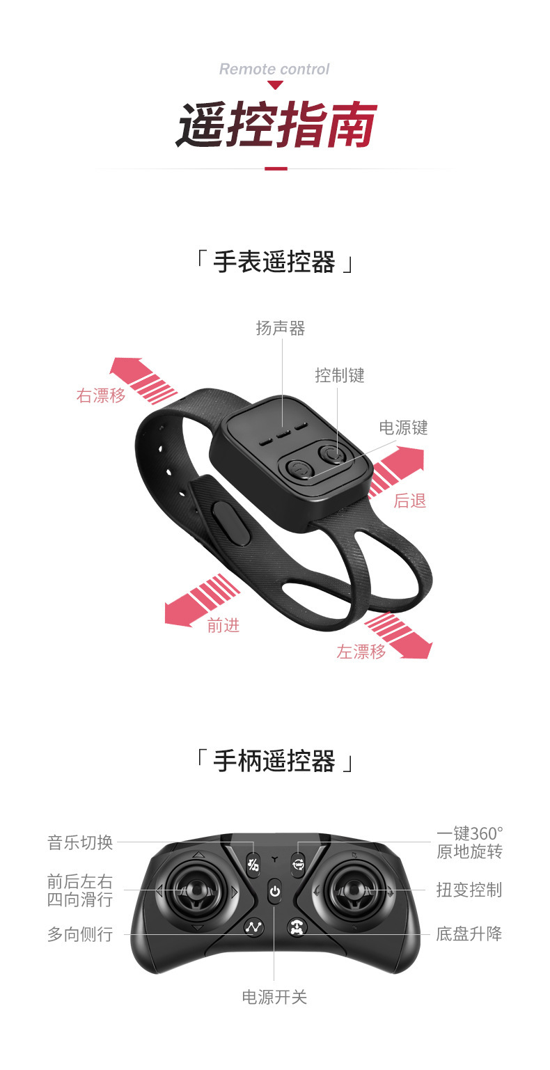 跨境手势感应扭变2.4G四驱遥控车RC越野攀爬特技漂移赛车男孩玩具详情18