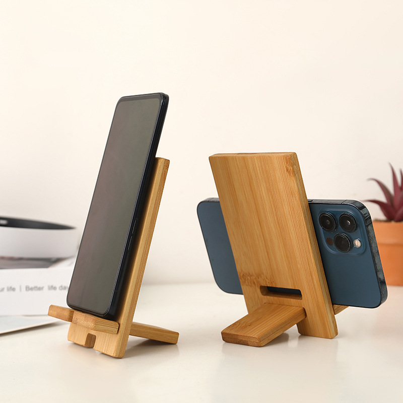 Bamboo mobile phone stand, bamboo base, mobile phone charging stand, multi-functional stand for mobile phone and tablet, printed LOGO pic 13