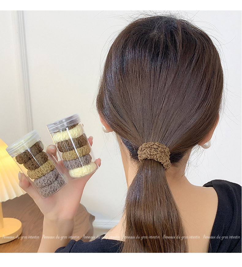 高弹力耐用发绳女加粗不伤发头绳发圈2024年新款扎头发橡皮筋头饰详情6