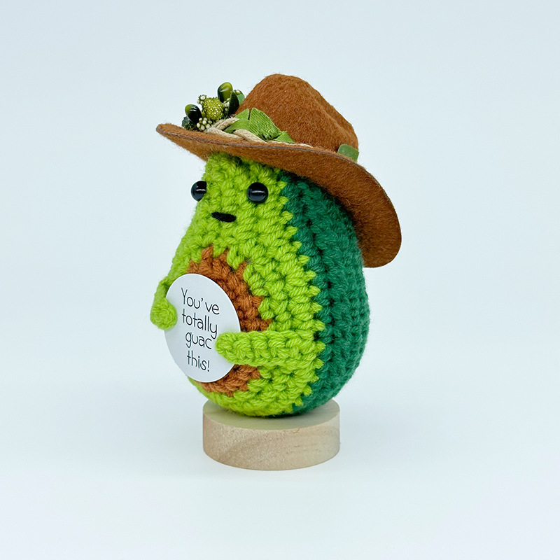 跨境爆款钩织牛仔帽玩偶情绪玩偶纯手工励志抱卡玩偶系列精美礼品详情22