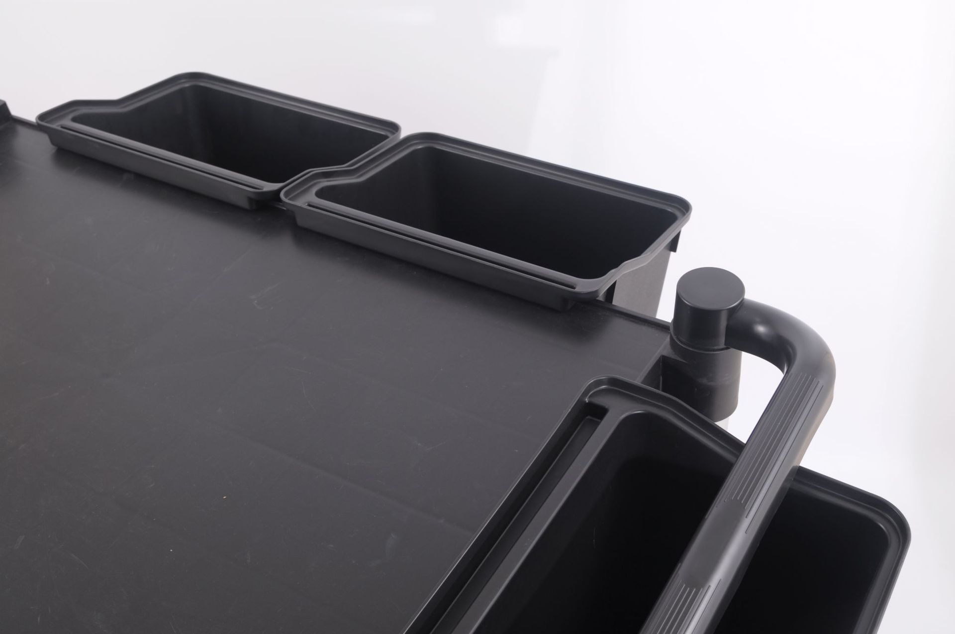Three-layer plastic food collection cart, hotel food delivery cart, restaurant commercial trolley, restaurant mobile serving cart, beverage cart pic 4