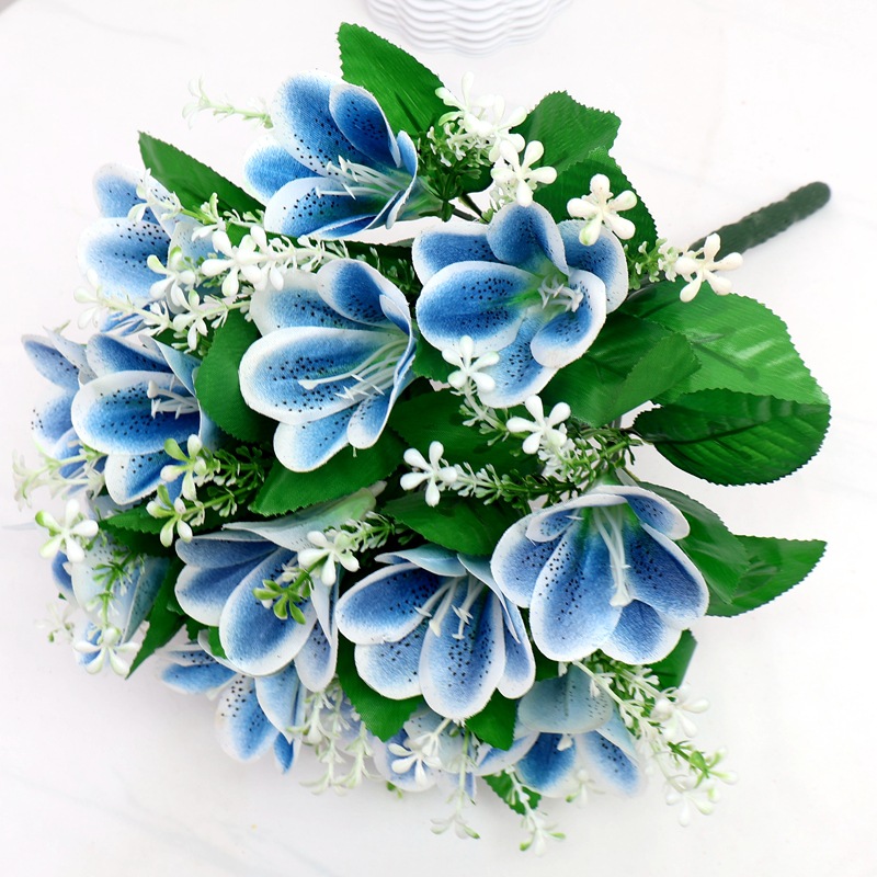 跨境代发仿真花盆栽新娘百合手捧花束葫芦花瓶套装舞蹈道具摆放花详情25