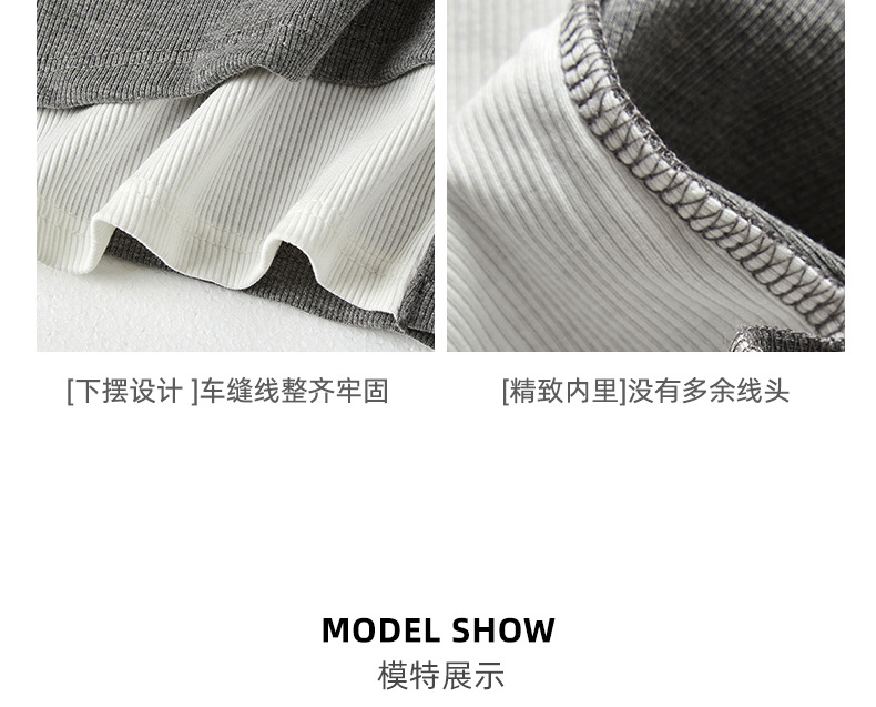 Here are two carefully selected long-sleeved T-shirts for women in the Spring and autumn of 2024, featuring a unique and stylish Korean style that can be worn as a base layer pic 16