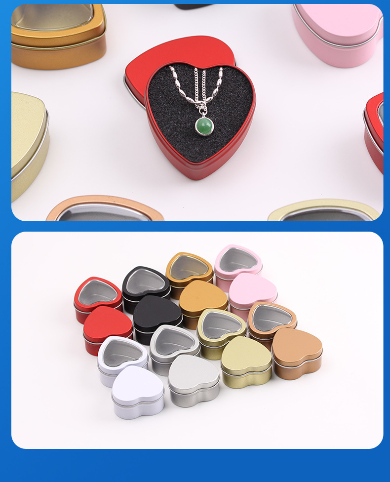 马口铁小号首饰心形铁罐马口铁盒徽章小U盘铁盒子 饰品爱心铁盒详情12