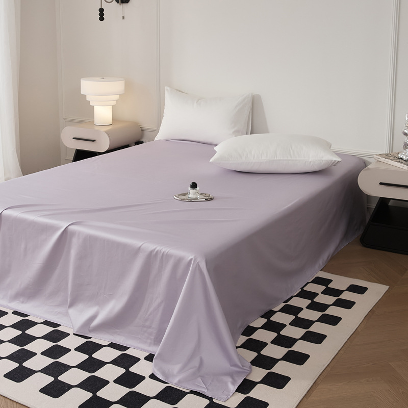 Single-piece quilt cover, pure cotton long-staple cotton bed sheet, bed cap, oversized quilt cover, skin-friendly single and double solid color bedding pic 48