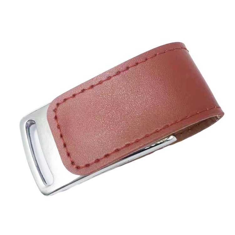 工厂批发钥匙扣皮套U盘32g皮革商务礼品优盘16g支持印LOGO64G详情7