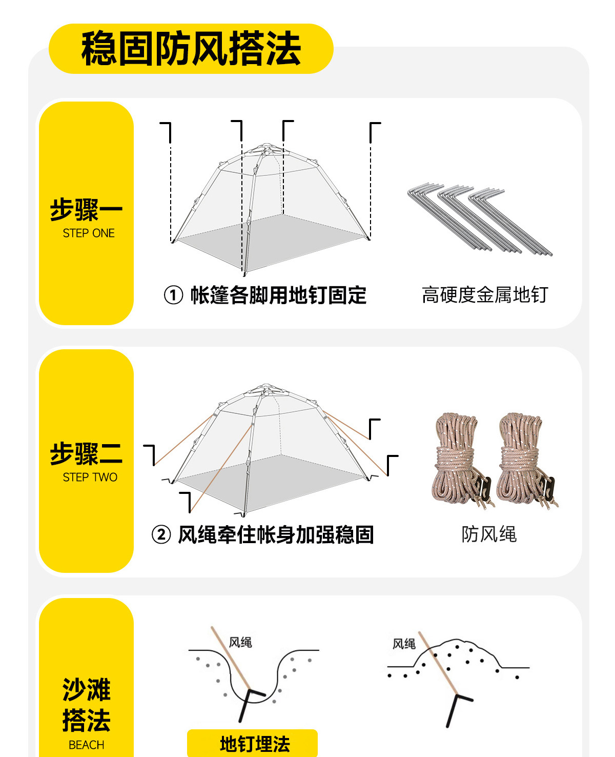 帐篷户外折叠便携式野营过夜防雨加厚露营装备黑胶遮阳全自动速开详情16