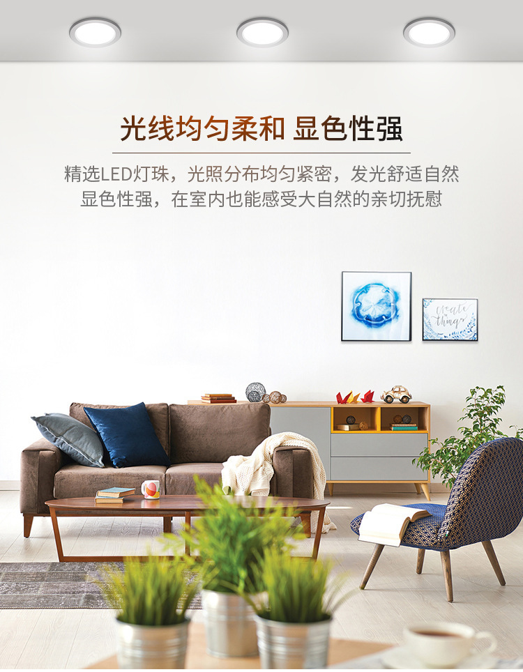 FSL Foshan Lighting led downlights, home living room ceiling lights, ceiling hole lights, recessed hole lights, corridor lights pic 10