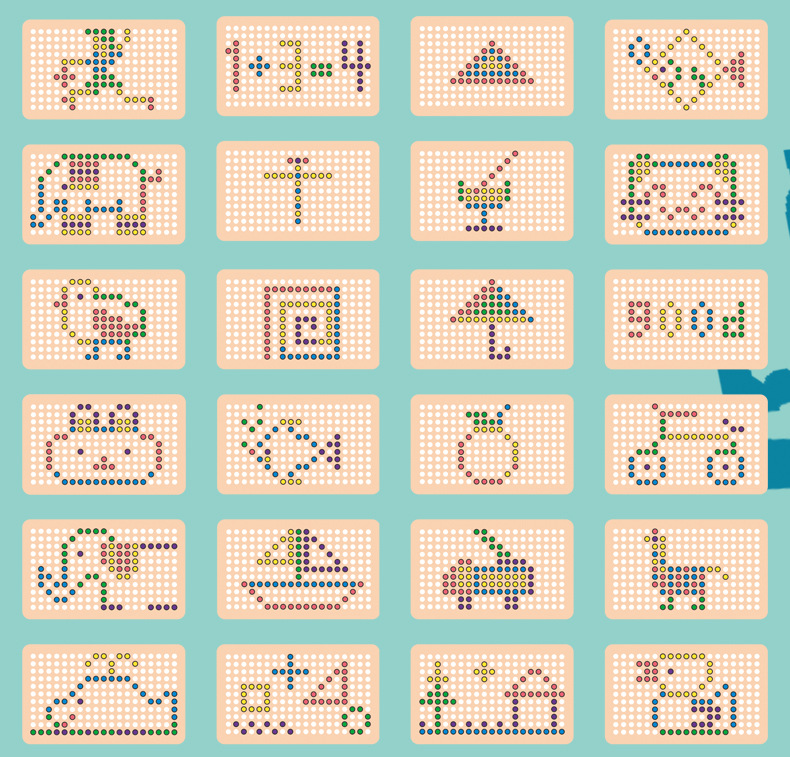 儿童趣味磁力棋早教颜色认知DIY图案磁吸运笔画板益智玩具批发详情9