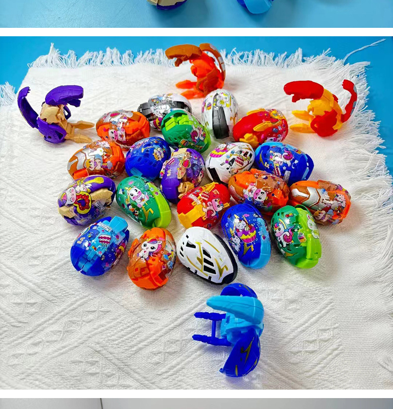 现货批发彩色恐龙蛋儿童玩具爆形恐龙蛋变形扭蛋电玩城游艺机专用详情5