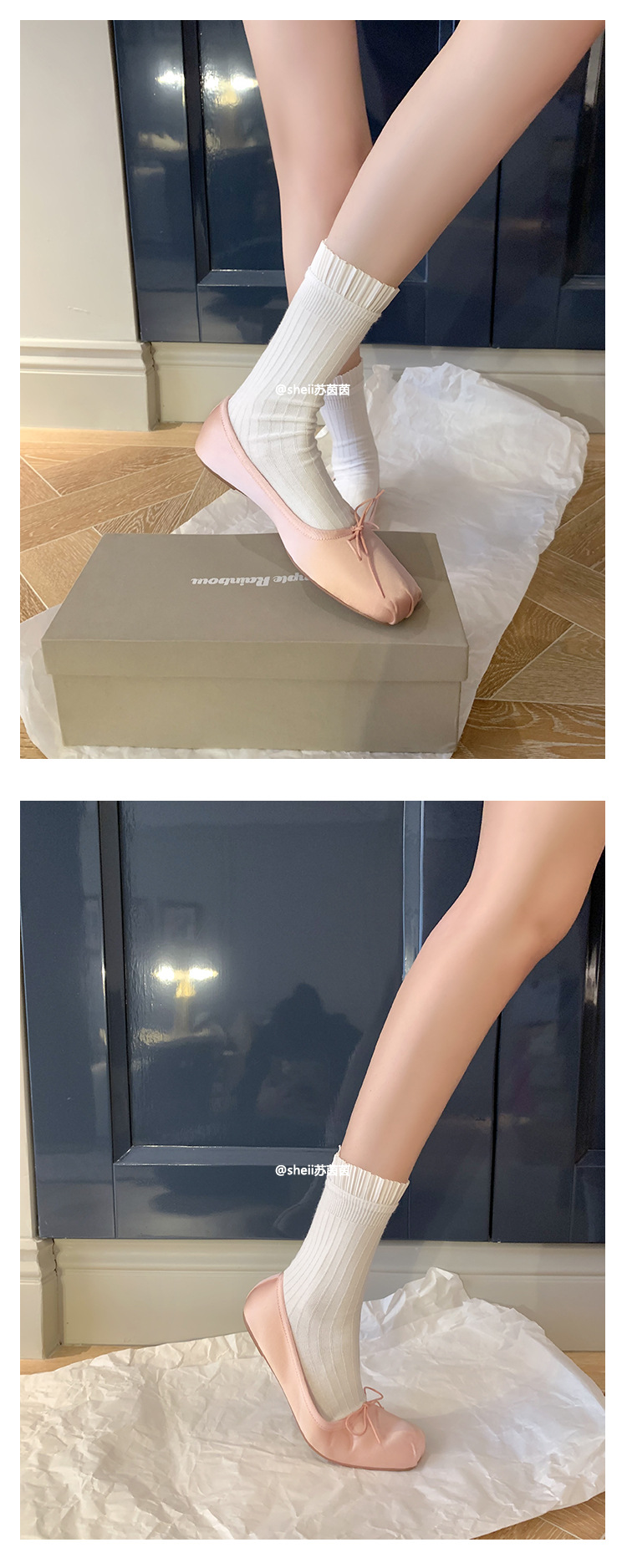 【sheii苏茵茵】暮光少女~方头法式蝴蝶结浅口芭蕾单鞋女平底鞋详情11